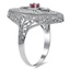 The Shakina Ring, smalltop view on a hand