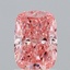 1.56 Ct. Fancy Vivid Pink Cushion Lab Grown Diamond