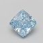 3.05 Ct. Fancy Vivid Blue Cushion Lab Grown Diamond