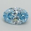 2.17 Ct. Fancy Vivid Blue Oval Lab Grown Diamond