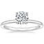 18K White Gold Sydney Perfect Fit Hidden Halo Diamond Ring, smalltop view