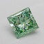 1.01 Ct. Fancy Vivid Green Princess Lab Grown Diamond