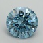 6.04 Ct. Fancy Vivid Blue Round Lab Grown Diamond