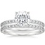 18KW Moissanite Luxe Petite Shared Prong Diamond Bridal Set (3/4 ct. tw.), smalltop view