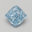 5.07 Ct. Fancy Vivid Blue Cushion Lab Grown Diamond