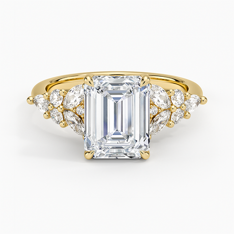 18K Yellow Gold Nadia Taper Diamond Ring