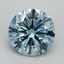 9.30 Ct. Fancy Vivid Blue Round Lab Grown Diamond