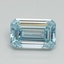 1.04 Ct. Fancy Intense Blue Emerald Lab Grown Diamond
