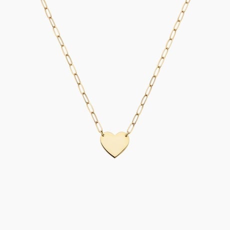 Engravable Heart Paperclip Chain Necklace