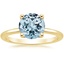 18K Yellow Gold Perfect Fit 1.4mm Solitaire Ring, smalltop view