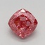 1.07 Ct. Fancy Vivid Pink Cushion Lab Grown Diamond