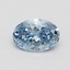 0.6 Ct. Fancy Vivid Malibu Blue Oval Lab Grown Diamond