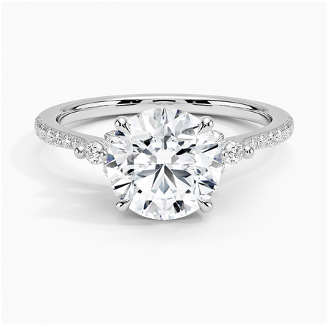 Platinum Melody Pavé Diamond Ring