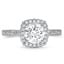 Custom Surprise Accents Vintage-Inspired Halo Diamond Ring