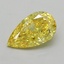 1.61 Ct. Fancy Vivid  Yellow Pear Lab Grown Diamond