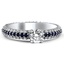 Custom Multi-Row Diamond and Sapphire Milgrained
