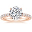 14K Rose Gold Olympia Half Coverage Diamond Ring (1/2 ct. tw.), smalltop view