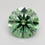 1.02 Ct. Fancy Vivid Green Round Lab Grown Diamond
