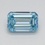 0.60 Ct. Fancy Intense Blue Emerald Lab Grown Diamond