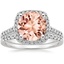 18KW Morganite Odessa Diamond Ring (1/5 ct. tw.) with Sonora Diamond Ring (1/8 ct. tw.), smalltop view