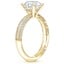 18K Yellow Gold Tacori Sculpted Crescent Knife Edge Diamond Ring, smallside view
