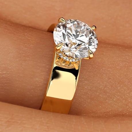 Thick Band Engagement Ring - Alden