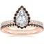 14K Rose Gold Waverly Diamond Ring with Black Diamond Accents with Luxe Ballad Black Diamond Ring