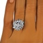 The Theodosia Ring, smalltop view on a hand
