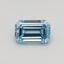 0.34 Ct. Fancy Intense Blue Emerald Lab Grown Diamond