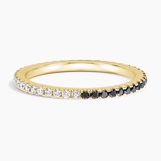 Ballad Eternity Black Diamond and Diamond Ring (1/4 ct. tw.)