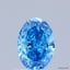 0.33 Ct. Fancy Vivid  Blue Oval Lab Grown Diamond