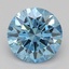 0.73 Ct. Fancy Vivid Blue Round Lab Grown Diamond