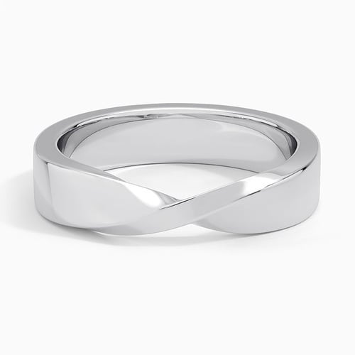 Mobius 5mm Wedding Ring in 18K White Gold | Brilliant Earth