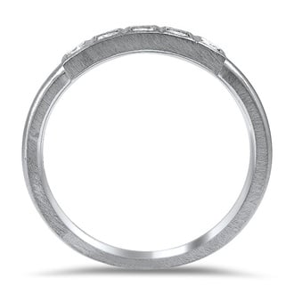 Custom Five Stone Bezel Princess Cut Diamond Ring