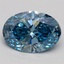 2.07 Ct. Fancy Deep Blue Oval Lab Grown Diamond