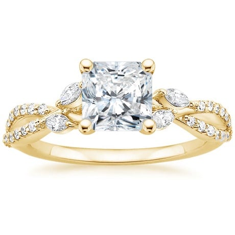 18K Yellow Gold Luxe Willow Diamond Ring (1/4 ct. tw.) with Luxe Winding Willow Diamond Ring (1/4 ct. tw.)