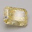 3.19 Ct. Fancy Vivid Yellow Radiant Lab Grown Diamond