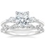 18K White Gold Sona Diamond Ring (1/3 ct. tw.) with Versailles Diamond Ring (3/8 ct. tw.)