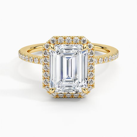 18K Yellow Gold Waverly Hidden Halo Diamond Ring