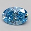 2.15 Ct. Fancy Vivid Blue Oval Lab Grown Diamond