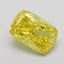 5.25 Ct. Fancy Vivid Yellow Cushion Lab Grown Diamond
