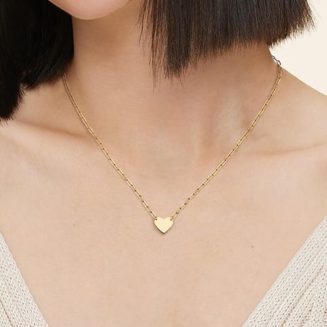 Engravable Heart Paperclip Chain Necklace