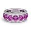 Custom Luxe Capri Lab Pink and White Diamond Ring