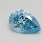 1.14 Ct. Fancy Vivid Blue Pear Lab Grown Diamond