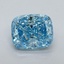 2.09 Ct. Fancy Vivid Blue Cushion Lab Grown Diamond