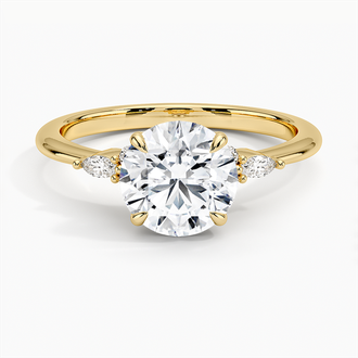 Nadia with 1.5ct Round Certified Lab Diamond in 18K Yellow Gold