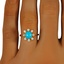 The Portofino Ring, smallzoomed in top view on a hand