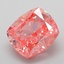 2.56 Ct. Fancy Vivid  Pink Cushion Lab Grown Diamond