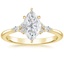 18K Yellow Gold Nadia Diamond Ring, smalltop view