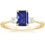 18K Yellow Gold Petite Selene Three Stone Diamond Ring (1/10 ct. tw.), smalltop view